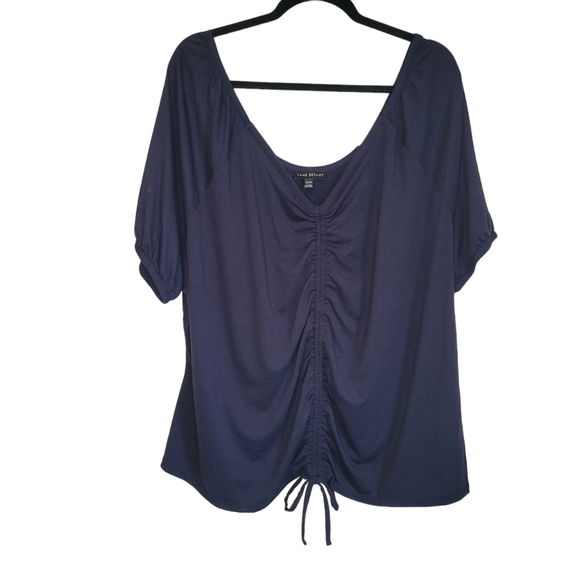 EUC Lane Bryant Classic Convertible Perfect Sleeve Top in Night Sky, Size 26/28 - Picture 3 of 8